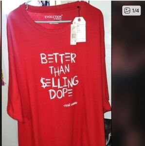 Men's Size 6XL Evolution (better than selling dope) real estate Shirt Brand New